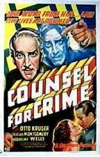 Постер фильма Counsel for Crime