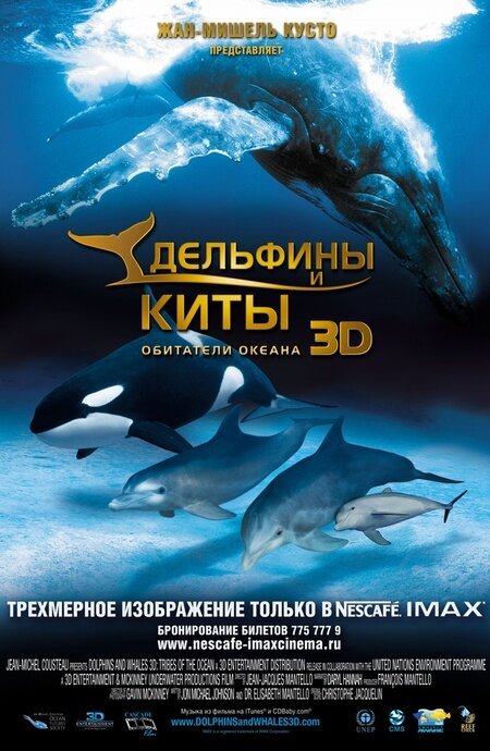 Постер фильма Дельфины и киты 3D